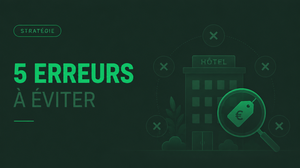 5 erreurs de tarification à éviter pour les hôteiers